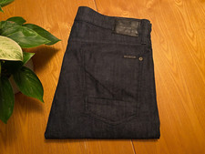 MENS HUDSON BYRON STRAIGHT APO DARK BLUE DENIM JEANS SIZE 34 (35 X 30) NWOT