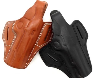 Right Hand Leather Thumb Break OWB Belt Holster for Any Nonrail 5" 1911 CHOOSE - Picture 1 of 12