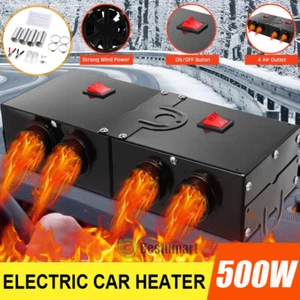 12V 500W Portable Electric Car Heater Heating Fan Defogger Defroster Demister - Picture 1 of 31