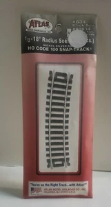 Atlas #834 Code 100 18" 1/2 Radius Kurve Spur 4er Pack  - Bild 1 von 5