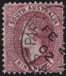 AUSTRALIA SUR 9d PÚRPURA QV (ASC 13) USADO FINO (A30014) - Imagen 1 de 1