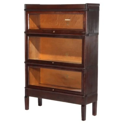 Antique Macey Arts & Crafts Mission Mahogany Stack Barrister Bookcase C1920 - Image 1 of 4