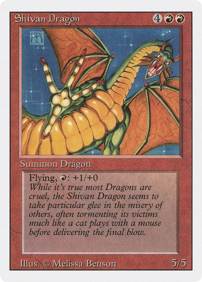 Shivan Dragon X (1) Revised _ Excellent/Near Mint _MTG _  4RCards - Image 1 of 1