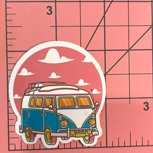 Pink Sunset VW Bus Vinyl Sticker Decal Sticker Bomb Hippie Wanderlust Adventure - Picture 1 of 5