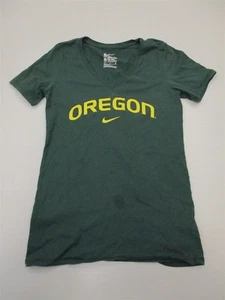 NIKE Women's Size S Athletic Cut Oregon Ducks Football Green Cotton Tee - Picture 1 of 6