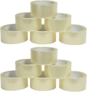 12 ROTOLI DI SCOTCH 48MMX132M TRASPARENTE IMBALLAGGIO NASTRO ADESIVO - Foto 1 di 1