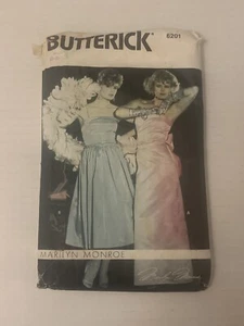 Vintage Butterick Sewing Pattern #6201 Size 6-10 Marilyn Monroe Misses Dress - Picture 1 of 6