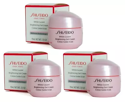SHISEIDO White Lucent Brightening Gel Cream 15 ml x 3 jars (45ml) NIB - Image 1 of 2