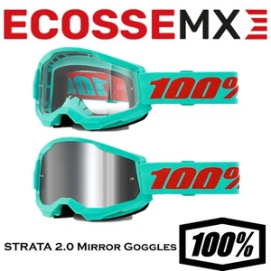 100% STRATA 2.0 Maupiti Goggles Motocross Off-Road Goggles MTB Quad 100 Percent - Picture 1 of 8