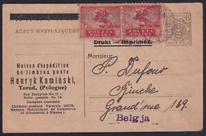 Poland on cover 1922 - Used postal stationery TORUN to Belgium.............X5415