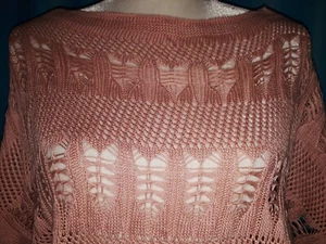 IB Diffusion open knit sweater w/dolman sleeves - Picture 1 of 9