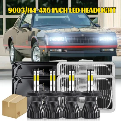 Faros LED 4x6" altos/bajos para Chevrolet Monte Carlo SS 1980-1988 El Camino Foto 1 de 4
