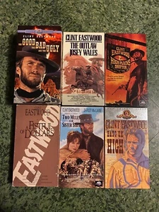 VHS The Good Bad & Ugly Outlaw Josey Wales High Plains Drifter A Fistful Dollars - Bild 1 von 6