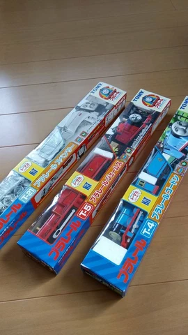 Tomy Thomas & Friends T-21 Spencer T-5 James T-4 Gordon Trackmaster Set W/Box Cover