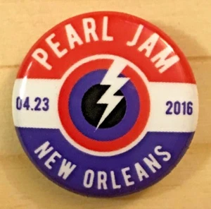 Pearl Jam New Orleans 2016 Pin Back Button Badge Louisiana LA NOLA Eddie Vedder - Picture 1 of 1