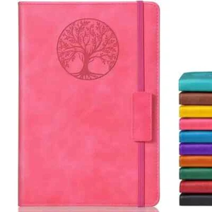 New ROSE RED Lined Faux Leather Journal Notebook 256 Pages A5 Hardcover - Picture 1 of 5