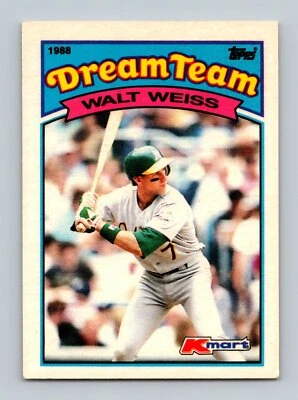 1989 Topps Kmart Dream Team #4 Walt Weiss Oakland A’s Athletics - Image 1 of 2