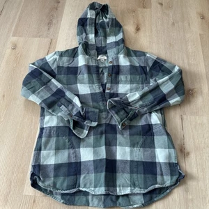 LL Bean Damen Soft Brushed Flannel Hoodie Shirt S Relaxed Fit - Bild 1 von 8