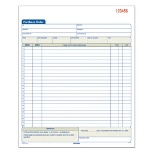 Adams Carbonless Purchase Order Book, 3-Part - Picture 1 of 5