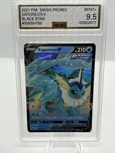 AGS 9.5 Mint + Vaporeon V SWSH150 SWSH: Sword & Shield Promo Cards Holo Graded - Picture 1 of 4