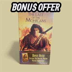 VHS The Last of the Mohicans Bonus Soundtrack New Sealed  - Picture 1 of 2