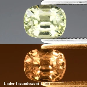 💎 0.69ct 5.7x4.5mm VS Cushion Natural Color Change Diaspore - Turkey Gemstone - Picture 1 of 6