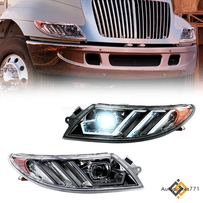 Full LED Headlights X2 For 2002-2018 International 4100 4200 4300 4400 8500 8600 Foto 1 de 4