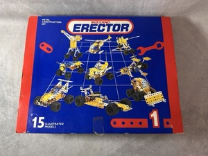 Vintage 1991 Meccano Erector Set #1 030401 COMPLETE + EXTRAS! STEM Building Toy - Picture 1 of 11