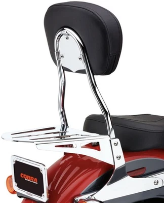 Cobra 602-1252 Sissy Bar 短黑色圆形 Harley-Davidson Dyna 2006-2017 — 第 1/4 张图片