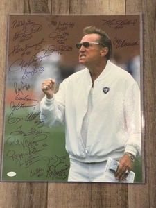 Mehrfach signiertes Raiders 16x20 Foto Biletnikoff Guy Branch Otto HOF AUTO JSA - Bild 1 von 6