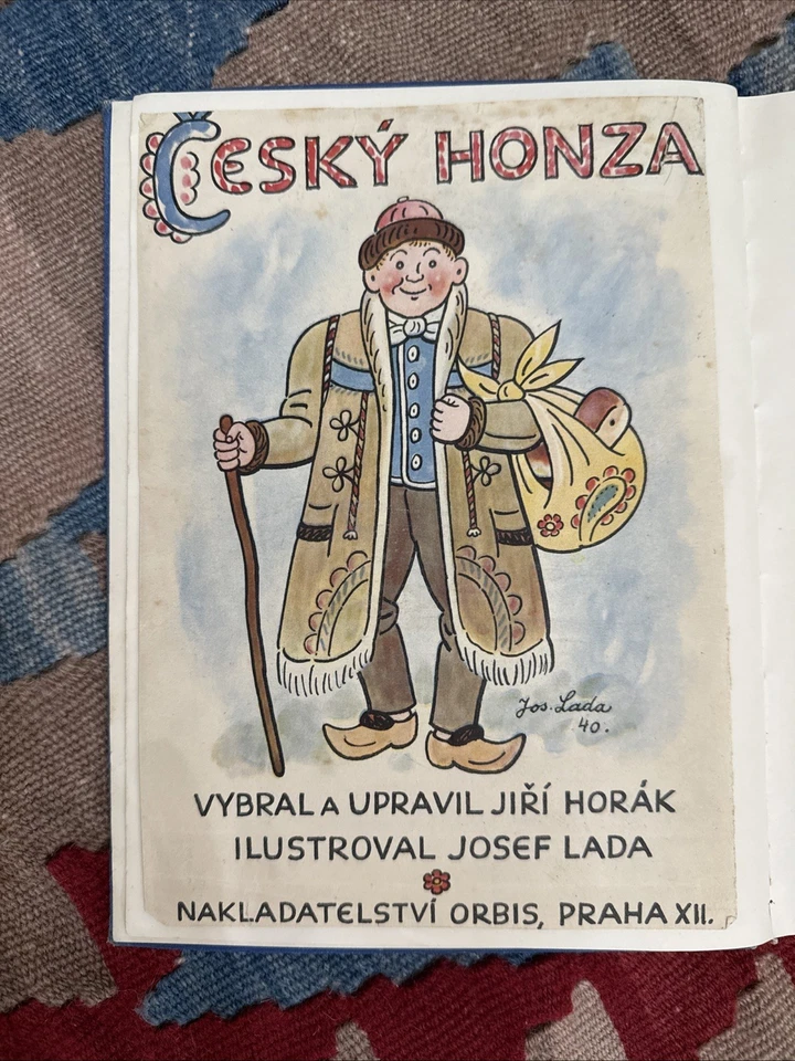1941 JOSEF LADA Cesky Honza Czech tales illustrated children Vintage Fairy book - Image 1 of 4