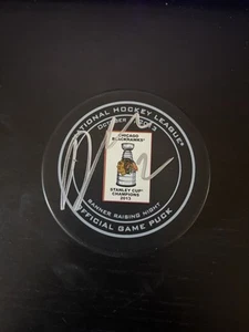 Duncan Keith Signed 2013 Banner night edition Chicago Blackhawks Puck - Picture 1 of 2