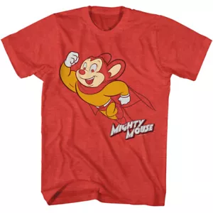 Mighty Mouse Cartoon Flying To Save The Day Men's T Shirt - Picture 1 of 6