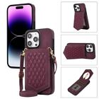 Case For Iphone 15 14 13 12 11 Pro Plus Xs Max 8 7 Crossbody Leather Card Mirror