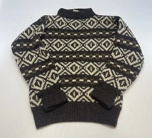 Vintage Stobi Nordic Pullover Isländisch Lopi Wolle Grobstrick Ski Fair Isle Strick Medium - Bild 1 von 16