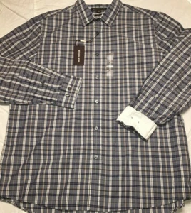 Michael Kors Herren Hemd Classic Fit XL Langarm Farbe Blau 100% Baumwolle - SCHARF - Bild 1 von 8