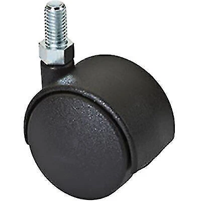 RUOTA X MOBILI DOPPIA PERNO FILETTATO NYLON NERO MA8X12 D.MM 40 KG 30 PZ 20 - Immagine 1 di 1