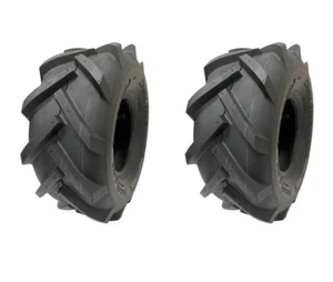 Set of 2 Tires, Deli 15X6.00-6 Tiller Trencher Lug Traction AG, 4 Ply, Tubeless - Picture 1 of 2