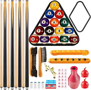 51 Pcs Pool Table Accessories Billiards Accessories 16 Pcs Billiard Pool Balls 4 - Picture 1 of 6