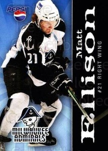 2007-08 Milwaukee Admirals Pepsi #13 Matt Ellison