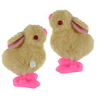 Wind Up Hopping Bunny Easter Egg Bunny 2 Pack Yellow