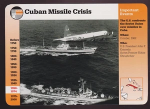 CUBAN MISSILE CRISIS 1962 John F. Kennedy Cuba Ship Photo STORY OF AMERICA CARD - Picture 1 of 1