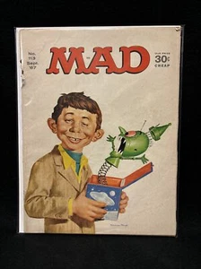 MAD Magazine No. 113 September 1967 Clean, Vintage, Carded/ Sleeved! G - Foto 1 di 6