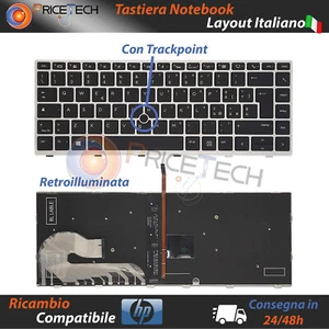 Tastiera Italiana per Notebook HP EliteBook 745 G6 Frame Silver, Retroilluminata - Foto 1 di 3
