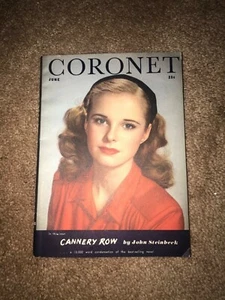 VTG. June 1945 Coronet: John Ordronaux, JOHN STEINBECK, Tinian, Mona Freeman - Picture 1 of 9