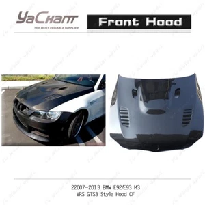 Carbon Bonnet Kit For 07-13 BMW E92/E93 M3 VRS GTS3 Style Front Hood Cover - Foto 1 di 23