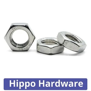Hexagon Half Lock Hex Thin Nuts Metric Coarse Thread A2 Stainless Steel - Picture 1 of 7