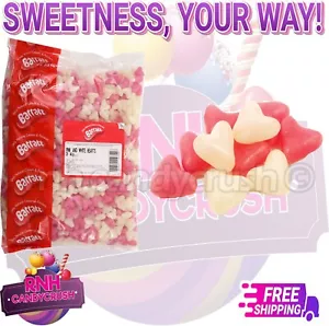100g-2kg Barratt rosa & weiß Liebe Herz Gelee Bohnen Retro Süßigkeiten - Bild 1 von 1