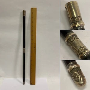 VINTAGE or ANTIQUE CONDUCTORS BATON STERLING SILVER MOUNTS - Picture 1 of 18