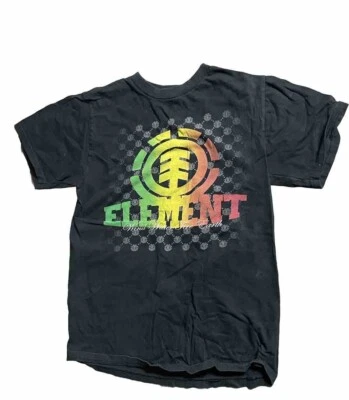 Camiseta De Colección Element Skateboard Para Hombre Pequeña Jamaica Rasta Colores Desteñidos Años 90’s Foto 1 de 3